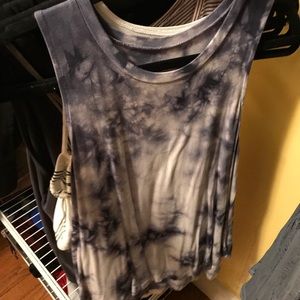 blue tie die tank